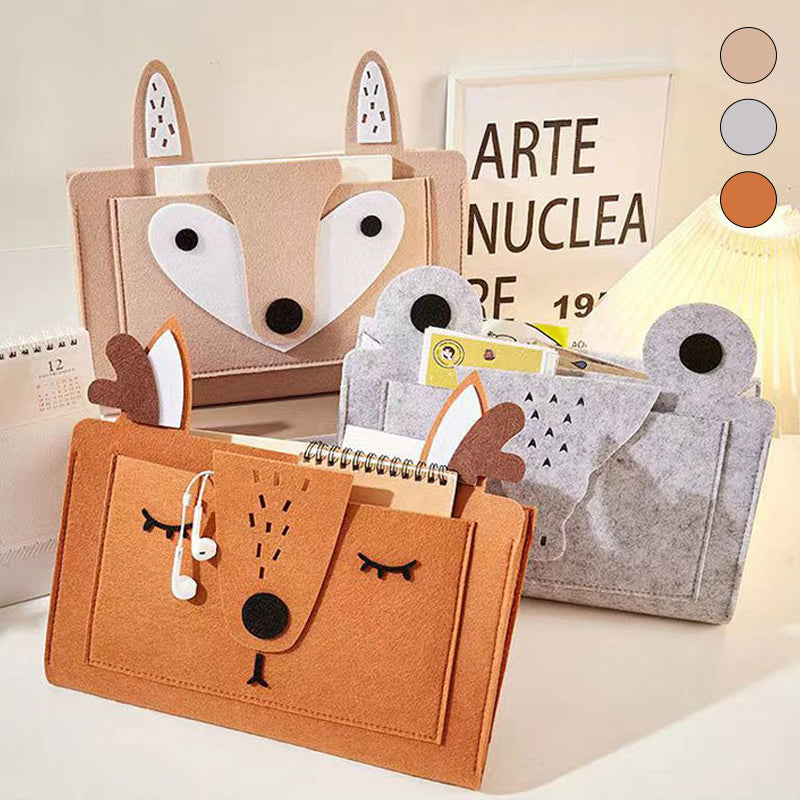 Hanging Felt Nightstand Storage Caddy with Large Pockets