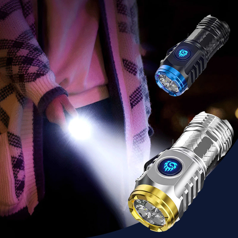 Compact Rechargeable Mini LED Flashlight with Multiple Modes