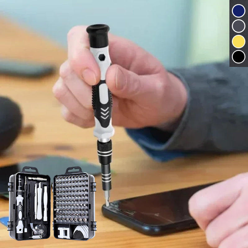 115-in-1 Precision Screwdriver Set with Magnetic Bits and Case