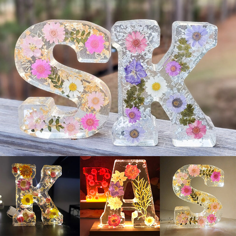 Dried Flower Alphabet Night Light