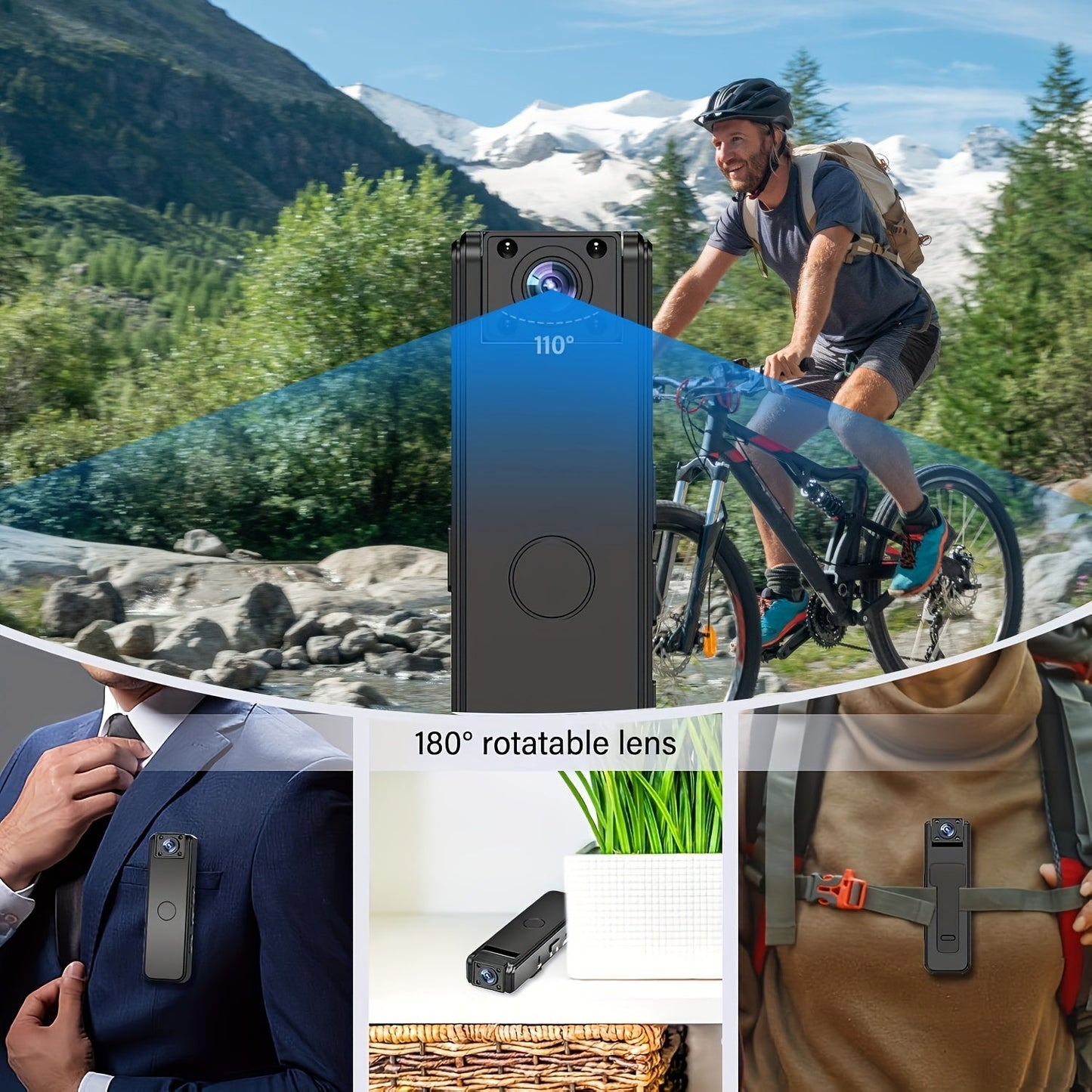 HD Video and Voice Memo Recorder with USB Charging