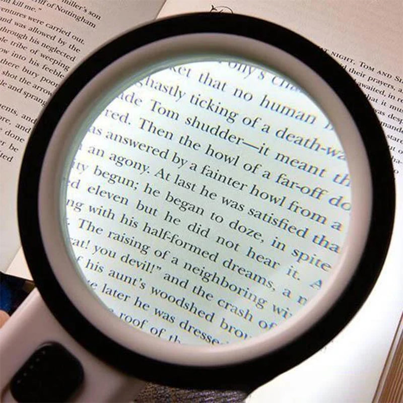 High-Performance 5-Inch Magnifying Glass with 30x Magnification and LED Light