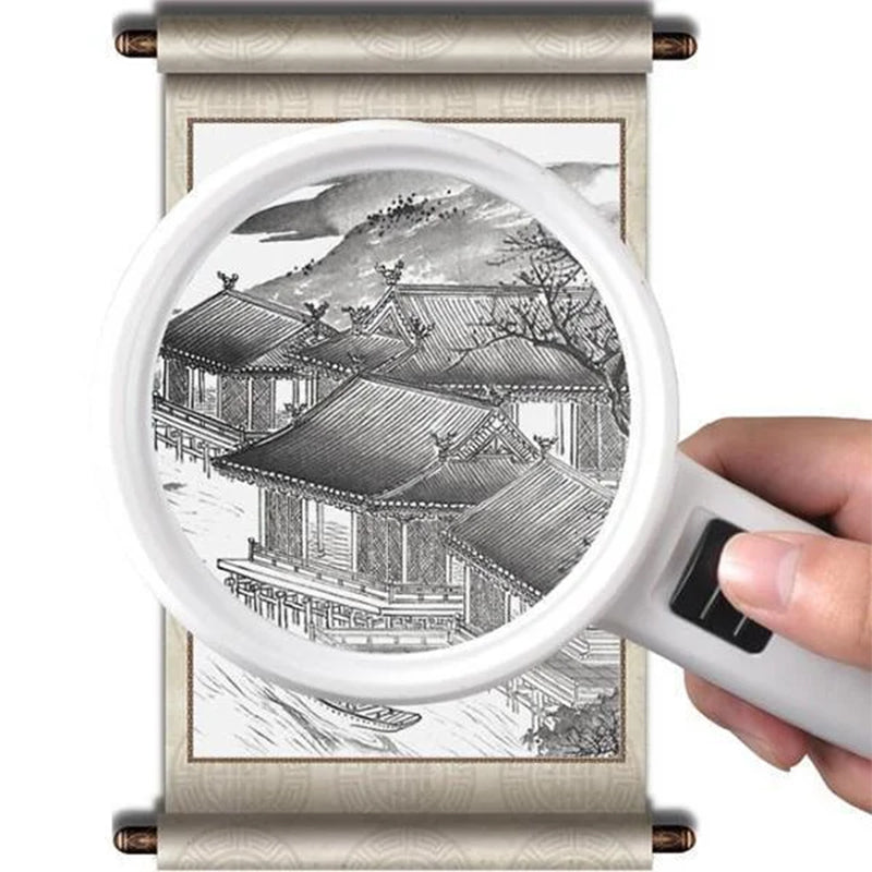 High-Performance 5-Inch Magnifying Glass with 30x Magnification and LED Light