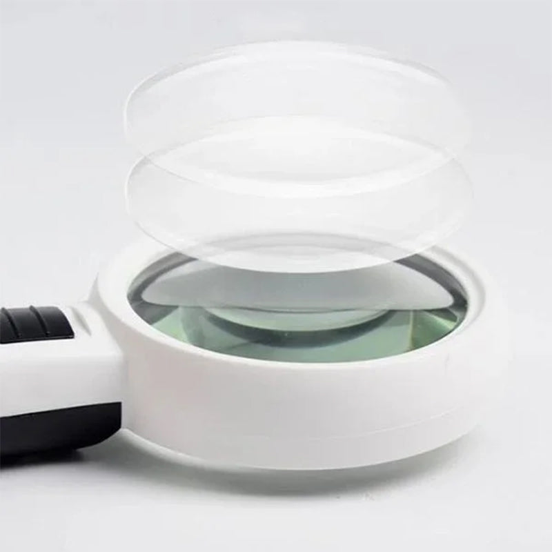 High-Performance 5-Inch Magnifying Glass with 30x Magnification and LED Light