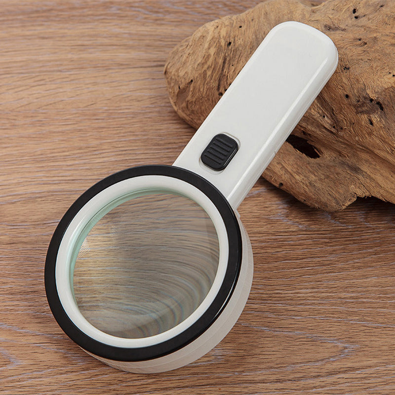 High-Performance 5-Inch Magnifying Glass with 30x Magnification and LED Light