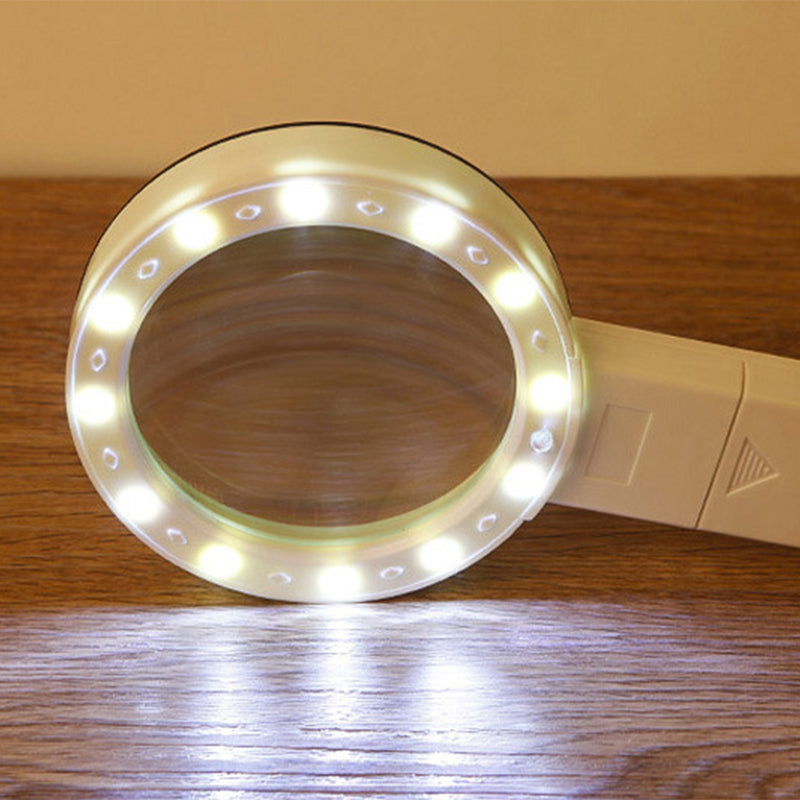 High-Performance 5-Inch Magnifying Glass with 30x Magnification and LED Light