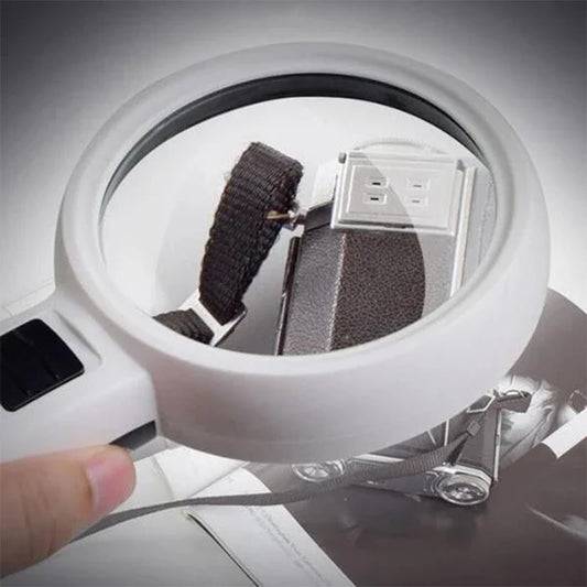 High-Performance 5-Inch Magnifying Glass with 30x Magnification and LED Light