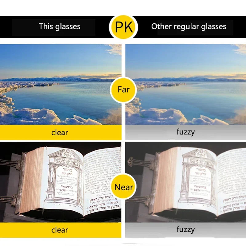 Foldable Progressive Reading Glasses with Blue Light Protection