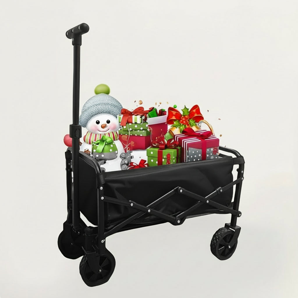 Utility Folding Cart with Heavy Duty Frame for Outdoor Transport