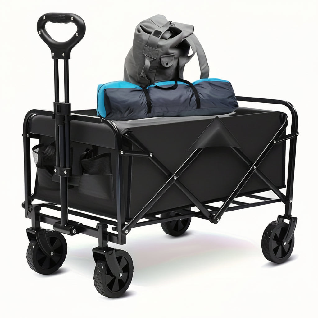 Utility Folding Cart with Heavy Duty Frame for Outdoor Transport