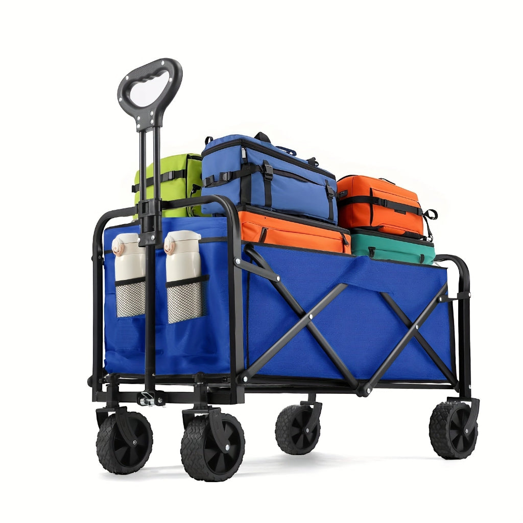 Utility Folding Cart with Heavy Duty Frame for Outdoor Transport