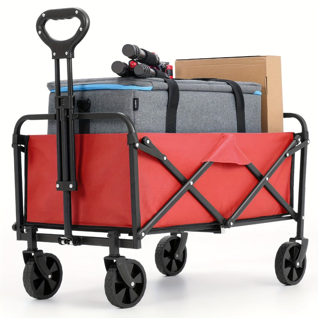 Utility Folding Cart with Heavy Duty Frame for Outdoor Transport