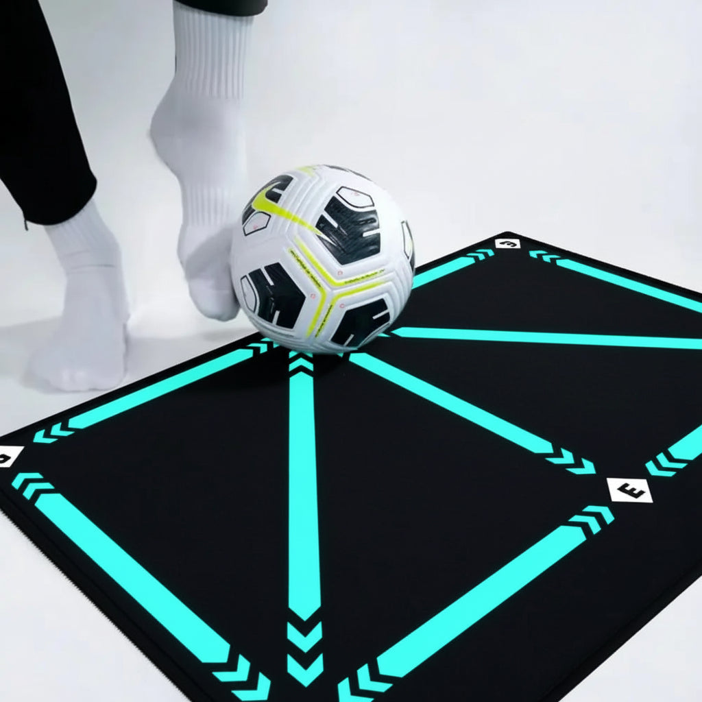 Football Training Mat with Grip Socks and Video Program for Skill Practice