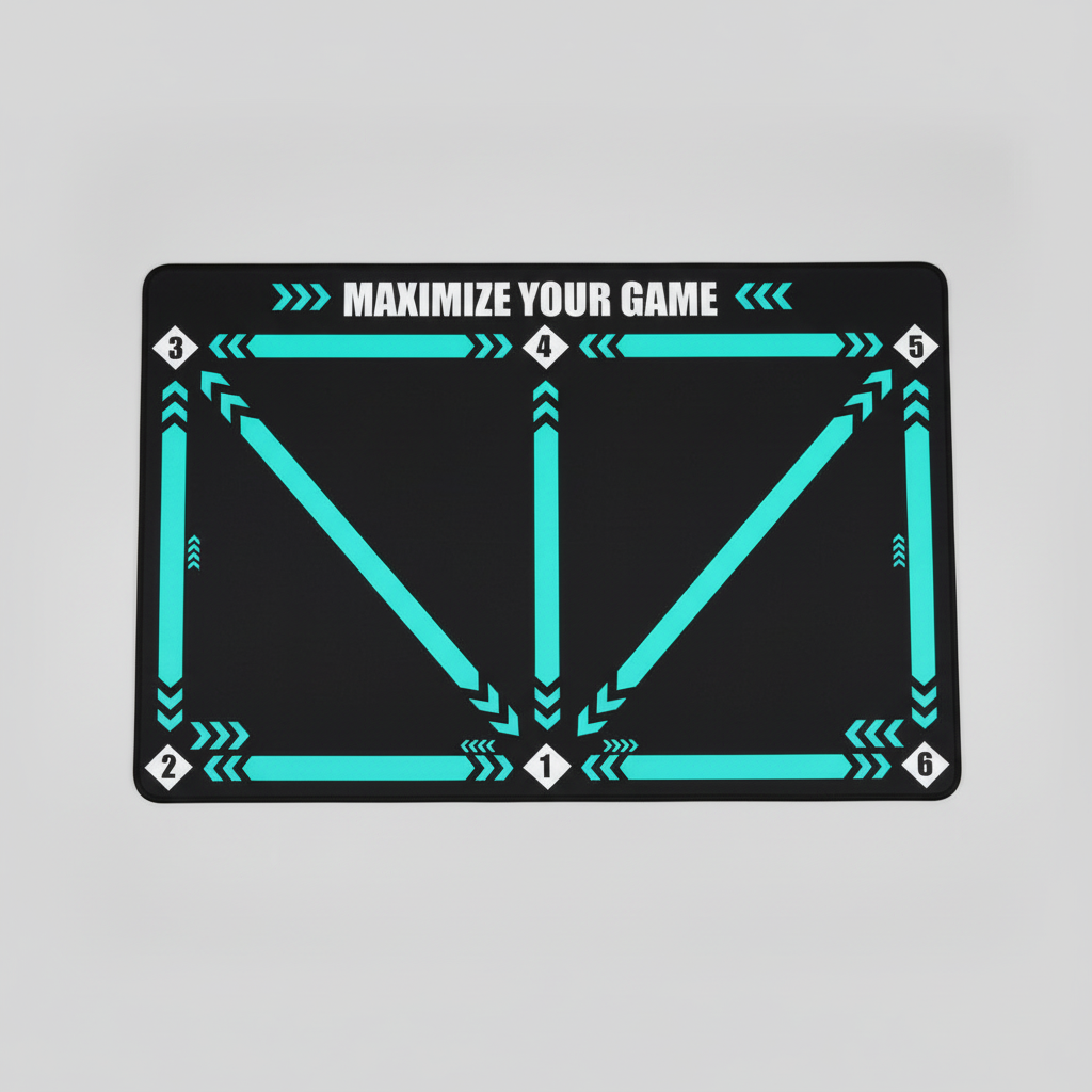 Football Training Mat with Grip Socks and Video Program for Skill Practice