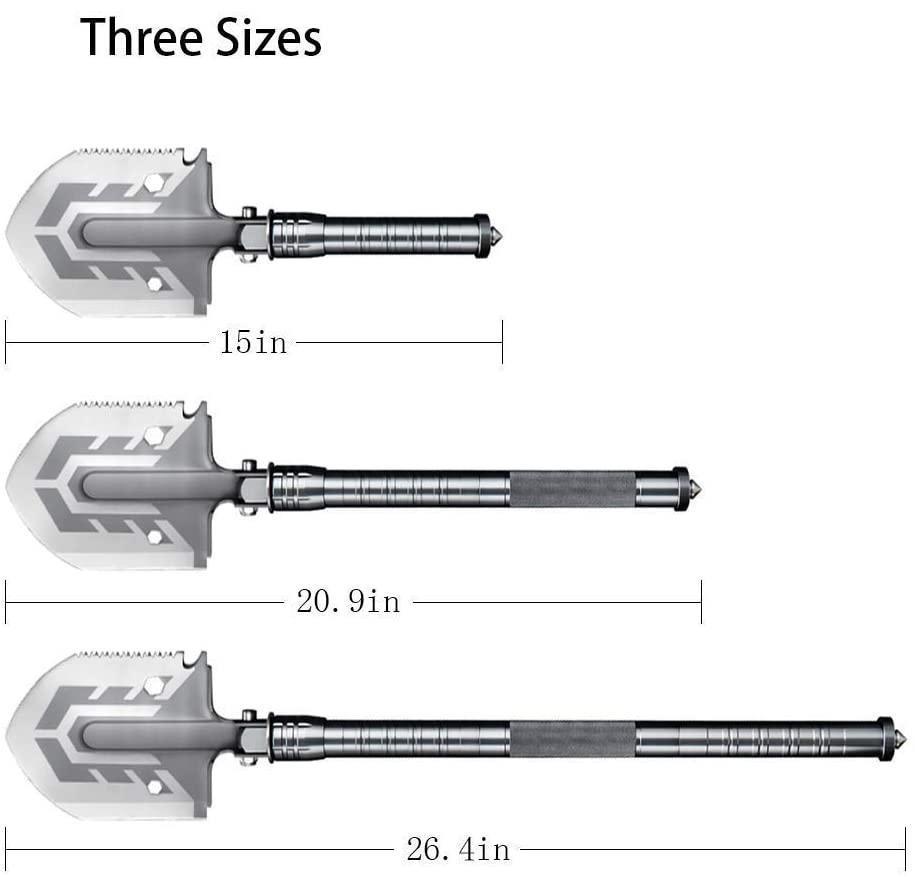 Compact Tactical Multitool Shovel for Outdoor Survival