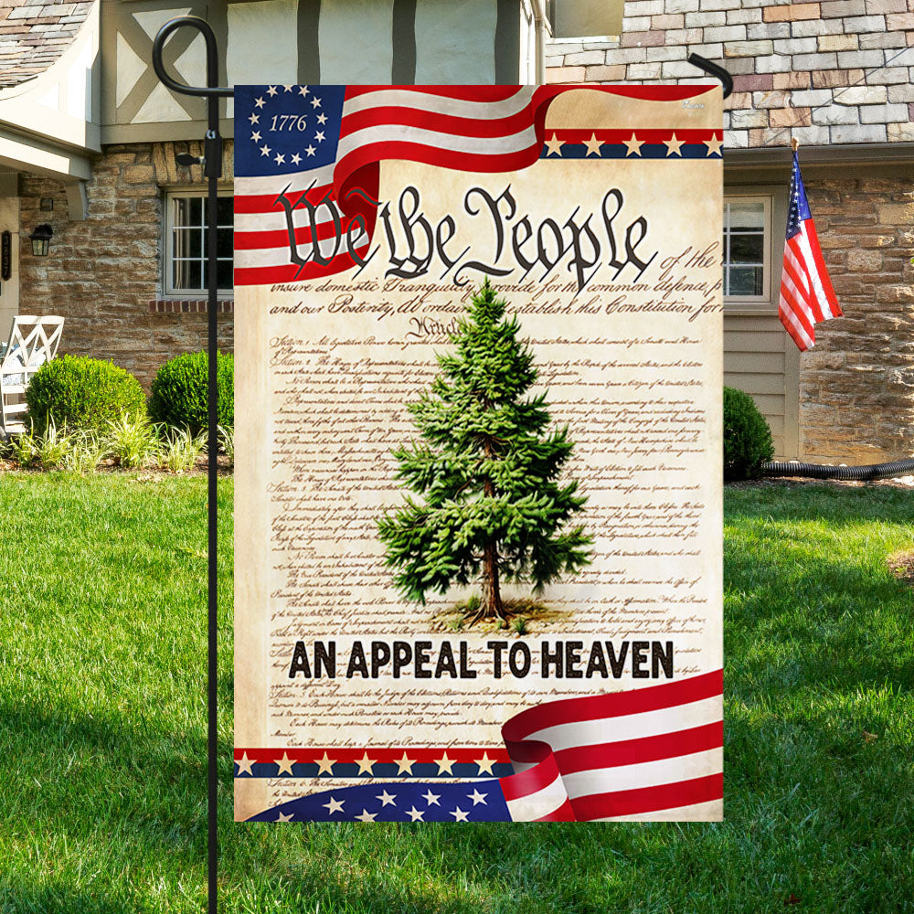 An Appeal to Heaven Pine Tree Flag - Fourth of July Patriotic Canvas Banner