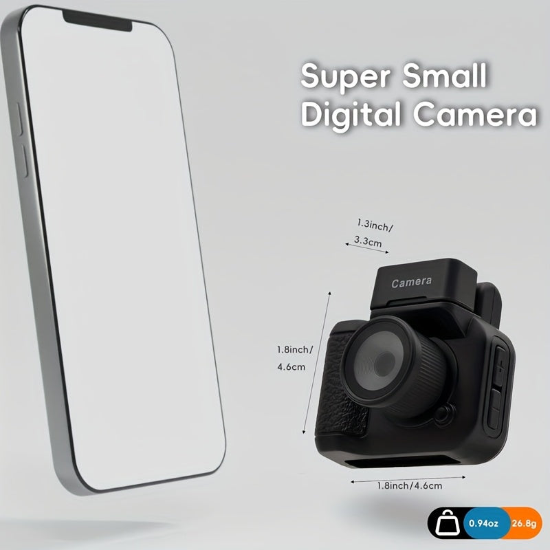 1080P Portable Video Camera with LCD Screen and Rechargeable Battery