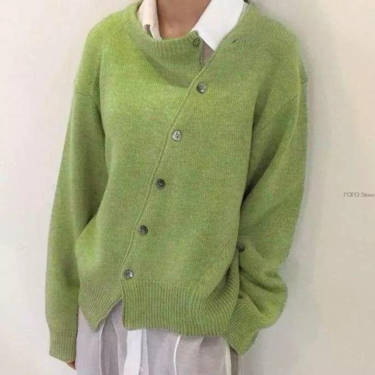 Comfortable Knit Cardigan with Playful Button Closure