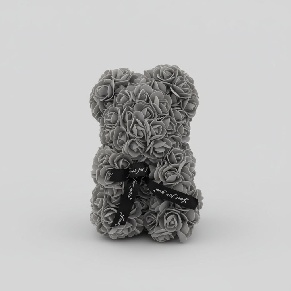 Foam Rose Hugging Bear - Romantic Gift in Multiple Colors