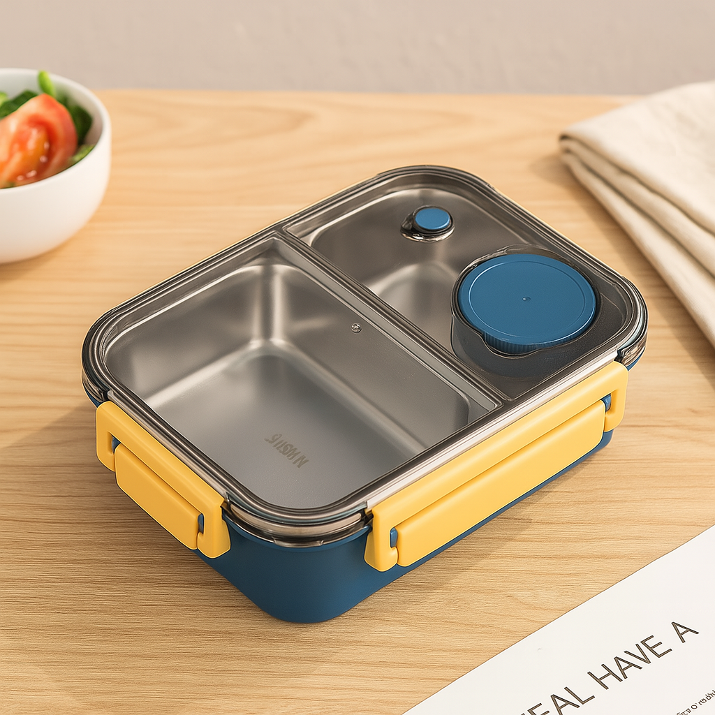 Compact Lunch Box with Secure Closure for Snacks and Meal Prep