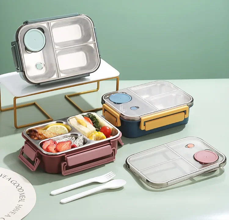 Compact Lunch Box with Secure Closure for Snacks and Meal Prep