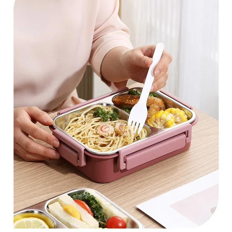 Compact Lunch Box with Secure Closure for Snacks and Meal Prep
