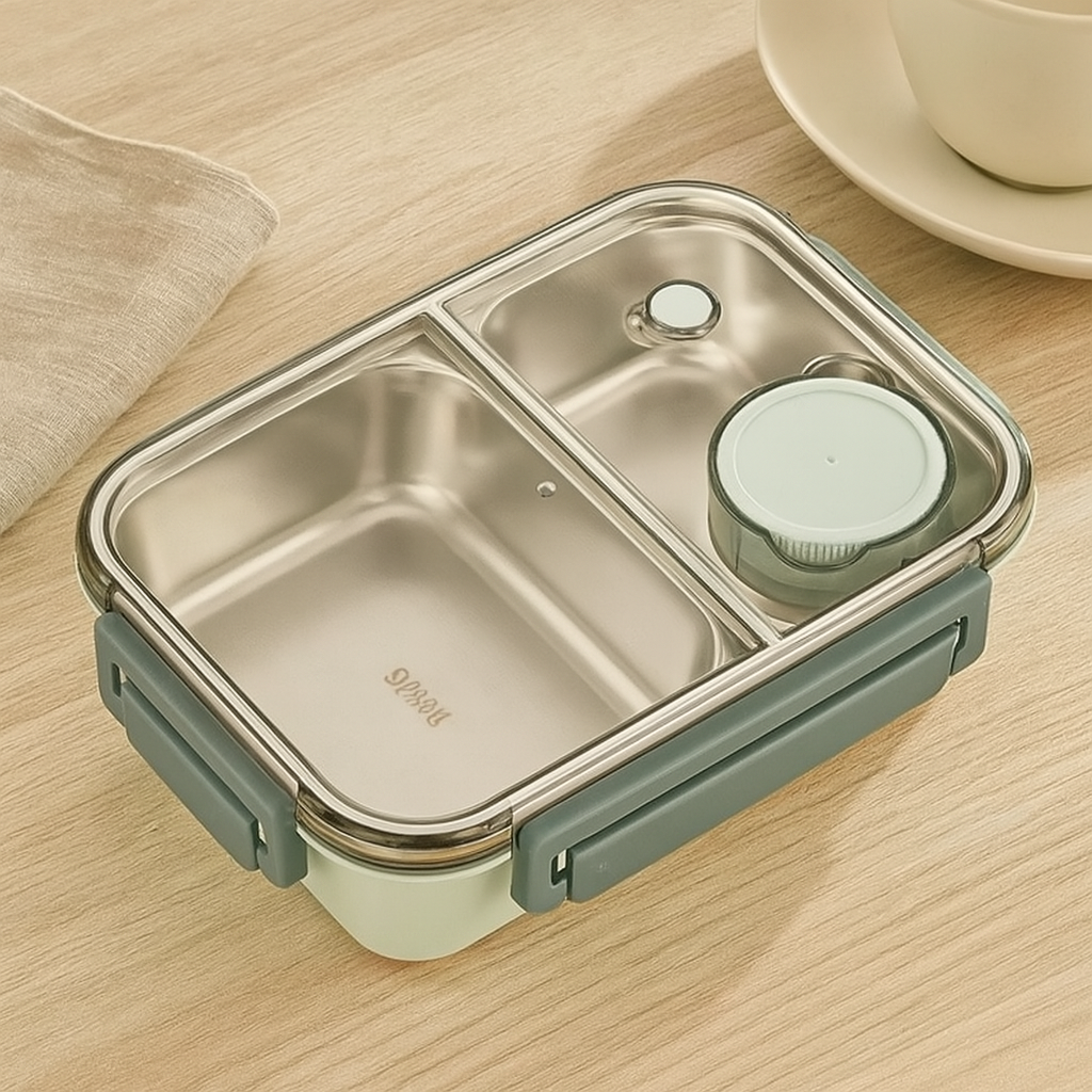 Compact Lunch Box with Secure Closure for Snacks and Meal Prep