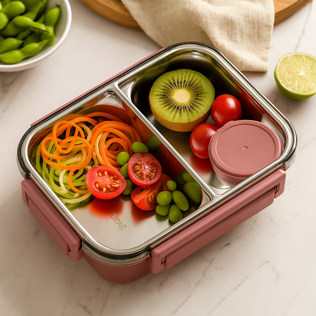 Compact Lunch Box with Secure Closure for Snacks and Meal Prep