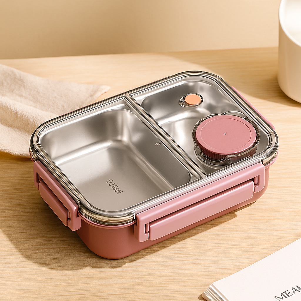 Compact Lunch Box with Secure Closure for Snacks and Meal Prep