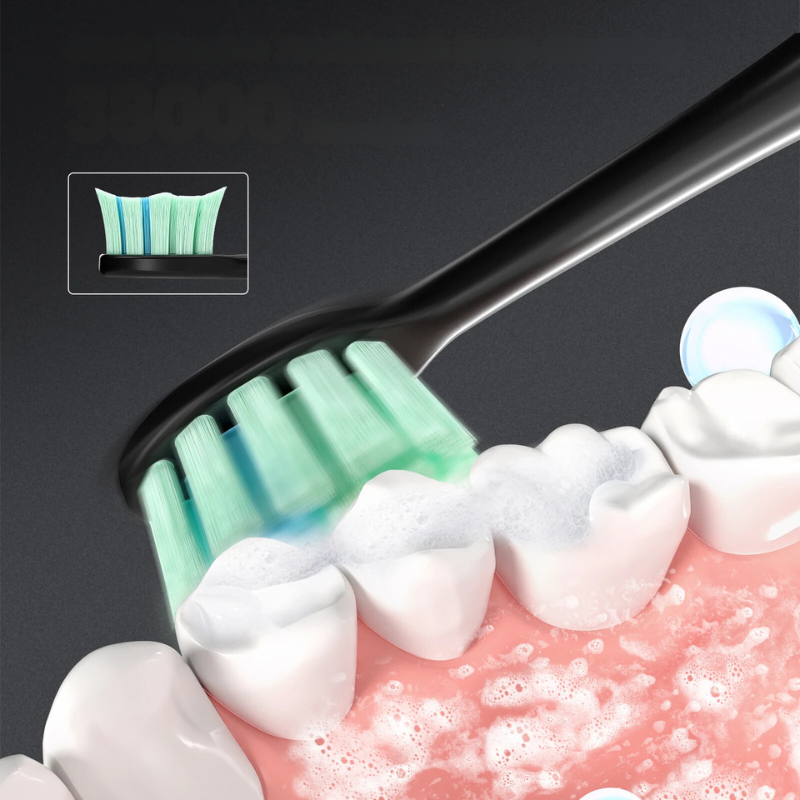 Waterproof Rechargeable Sonic Toothbrush with Smart Timer