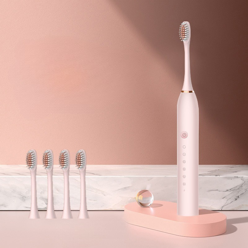 Waterproof Rechargeable Sonic Toothbrush with Smart Timer