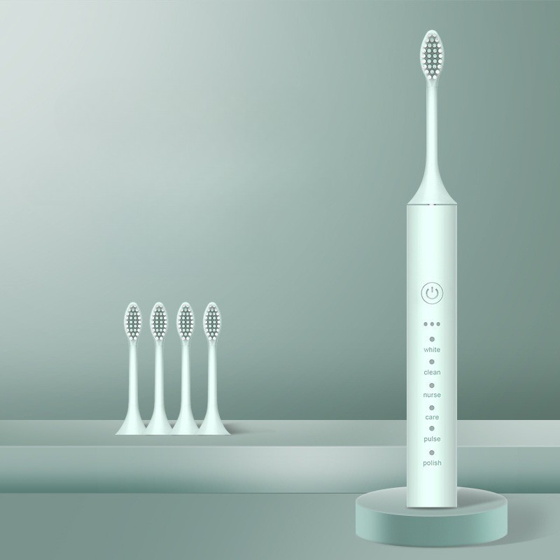 Waterproof Rechargeable Sonic Toothbrush with Smart Timer