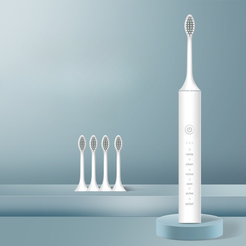 Waterproof Rechargeable Sonic Toothbrush with Smart Timer