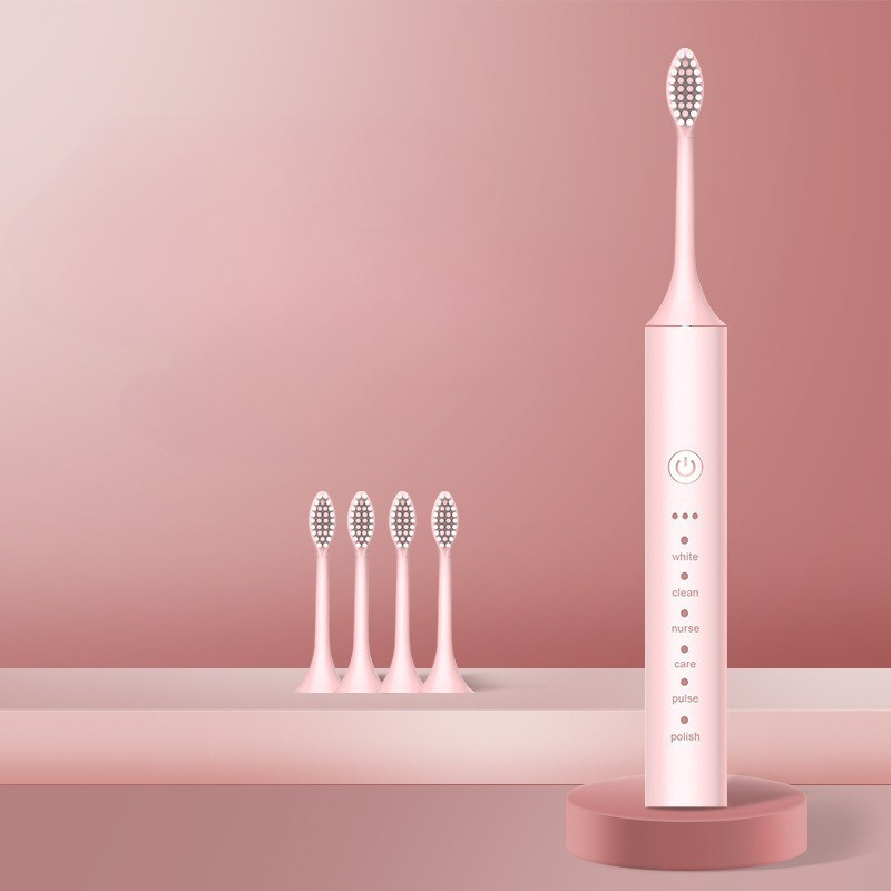 Waterproof Rechargeable Sonic Toothbrush with Smart Timer