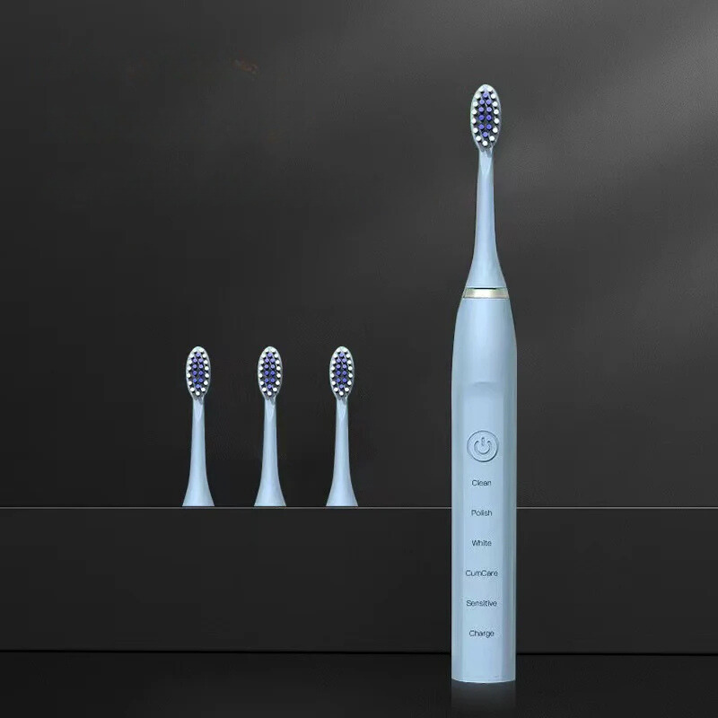 Sonic Toothbrush with Long-lasting Brush Heads and Waterproof Design
