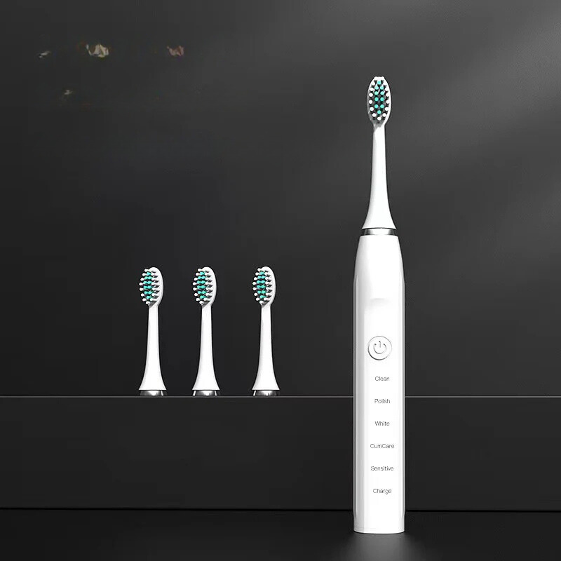 Sonic Toothbrush with Long-lasting Brush Heads and Waterproof Design