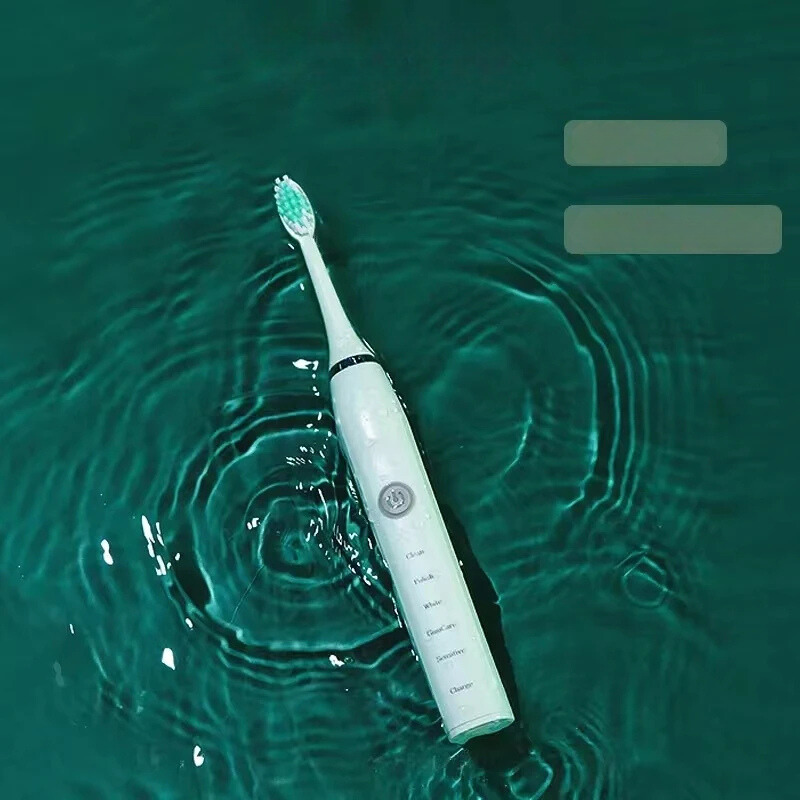 Sonic Toothbrush with Long-lasting Brush Heads and Waterproof Design