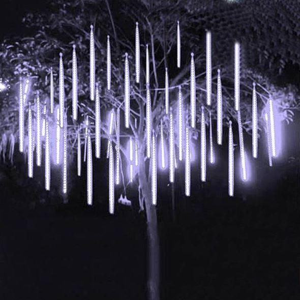 LED Snowfall Garland Lights with Meteor Rain Effect