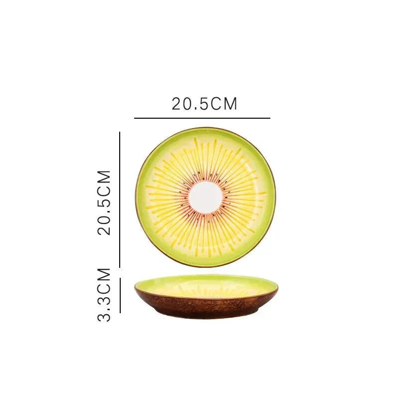 Ceramic Irregular Salad Plate with Fruit Shapes