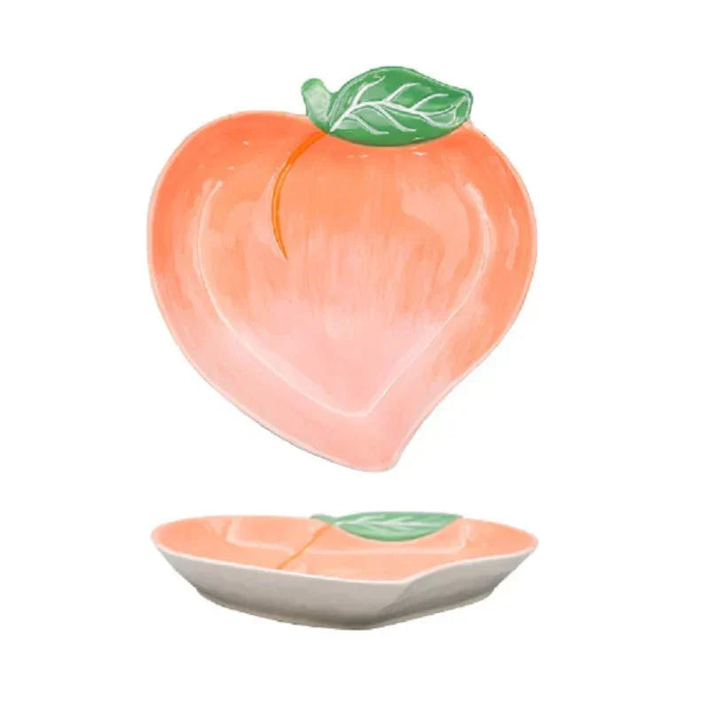 Ceramic Irregular Salad Plate with Fruit Shapes