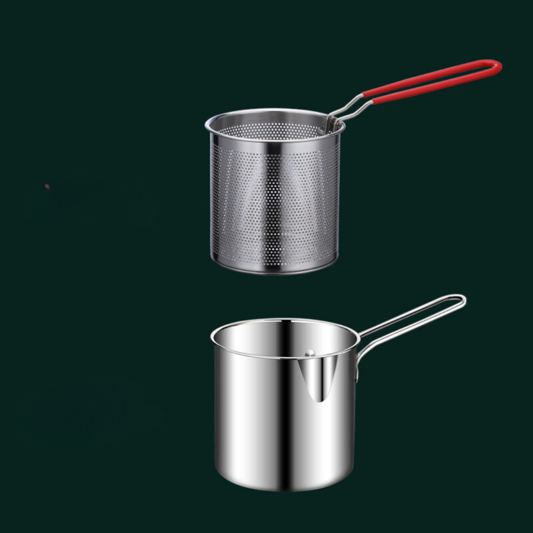 Stainless Steel Healthy Fryer with Easy Cleaning Spout
