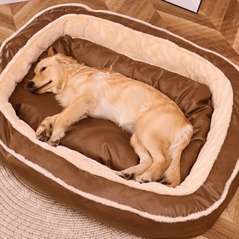 Large Orthopedic Dog Bed Replacement Cover - Plush Polyester