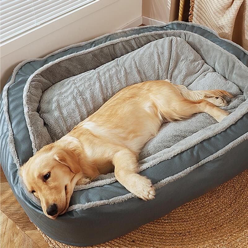 Large Orthopedic Dog Bed Replacement Cover - Plush Polyester