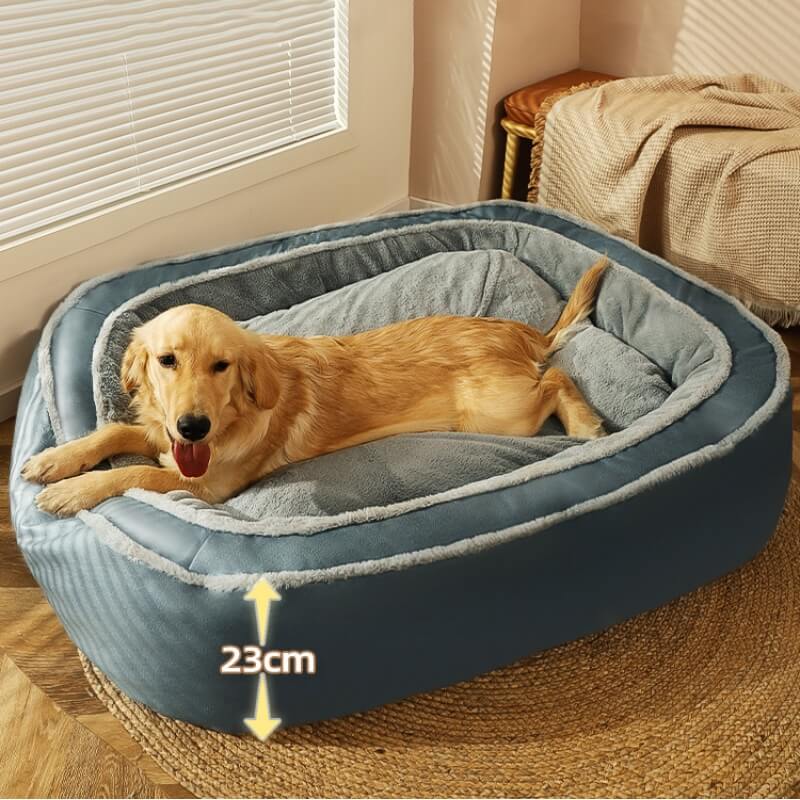 Large Orthopedic Dog Bed Replacement Cover - Plush Polyester