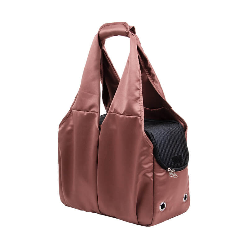Portable Mesh Dog Carrier Bag with Safety Leash and Pockets