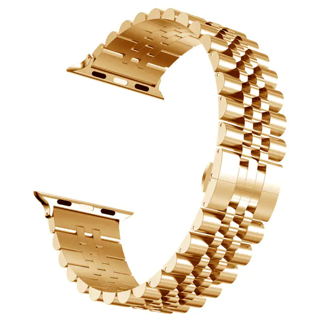 Stainless Steel Apple Watch Bracelet - Adjustable, Elegant Design
