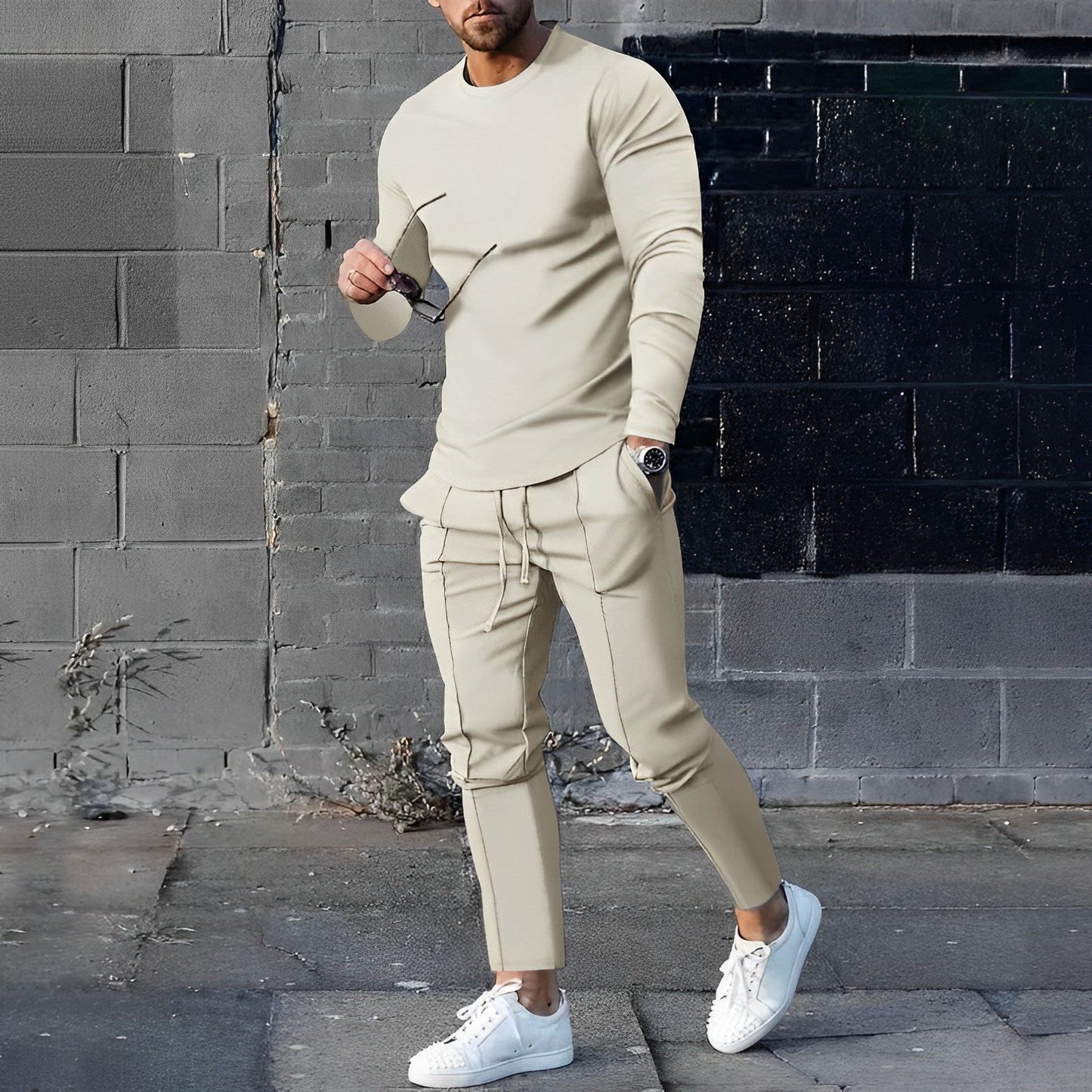 Lightweight Pullover and Pants Set for Men