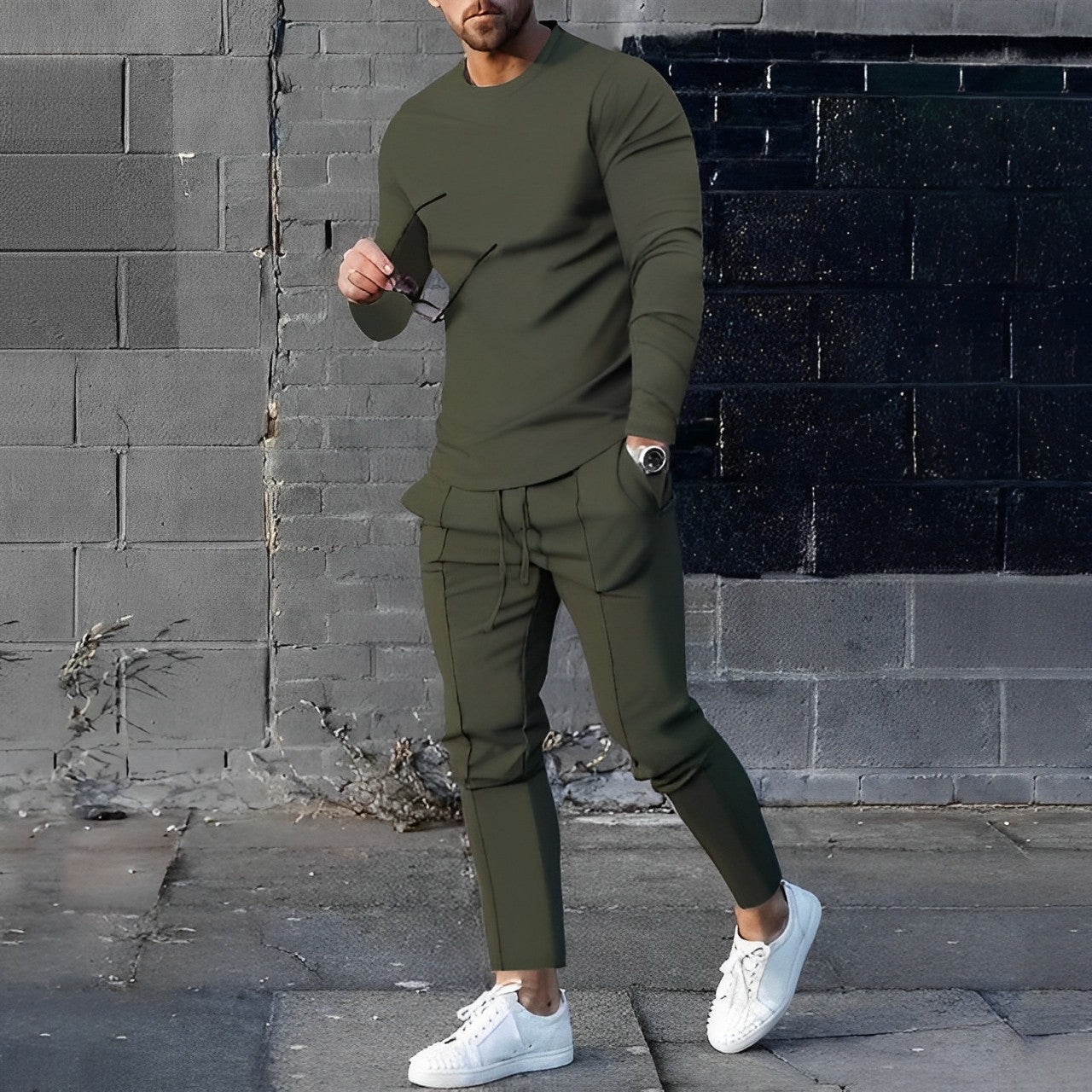 Lightweight Pullover and Pants Set for Men