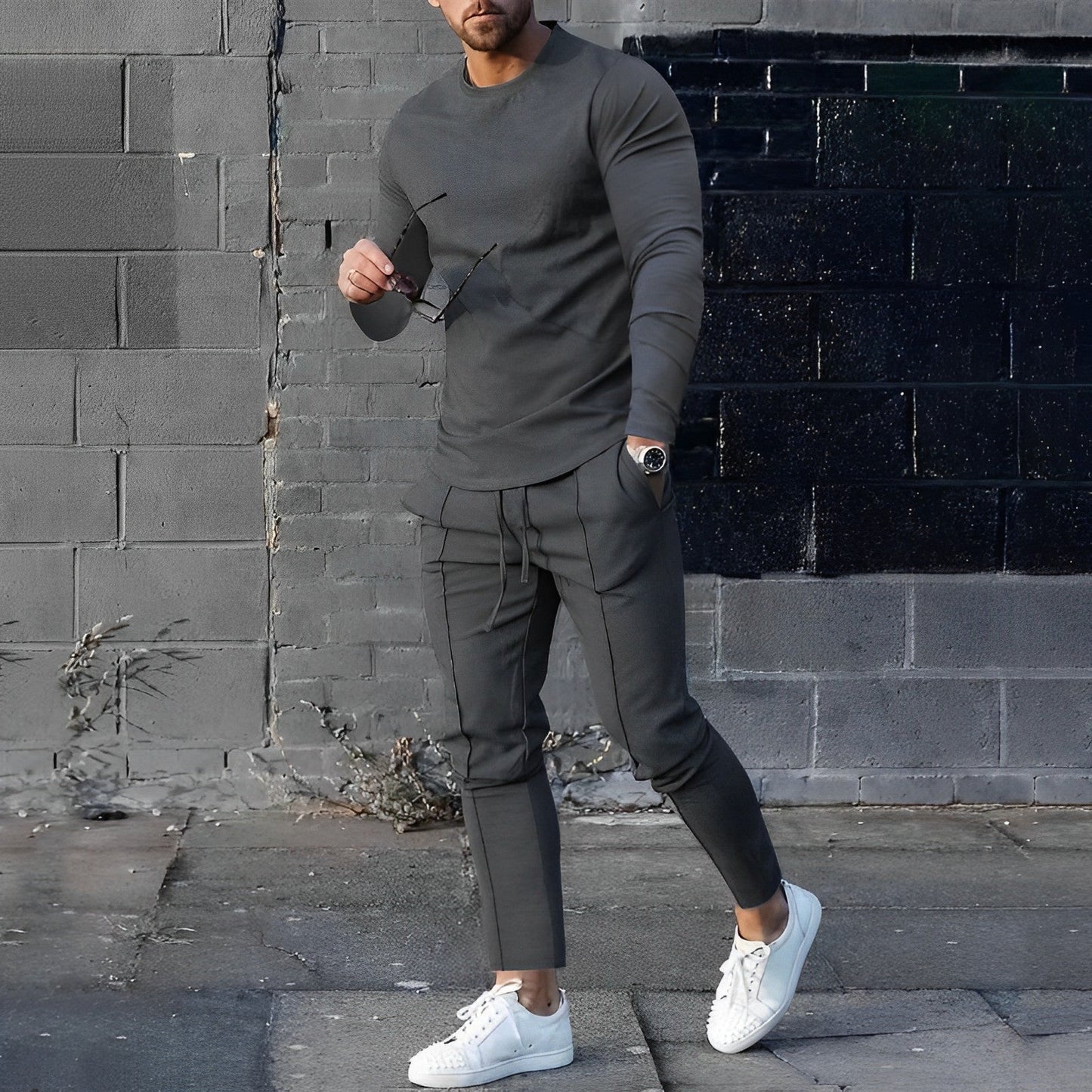 Lightweight Pullover and Pants Set for Men