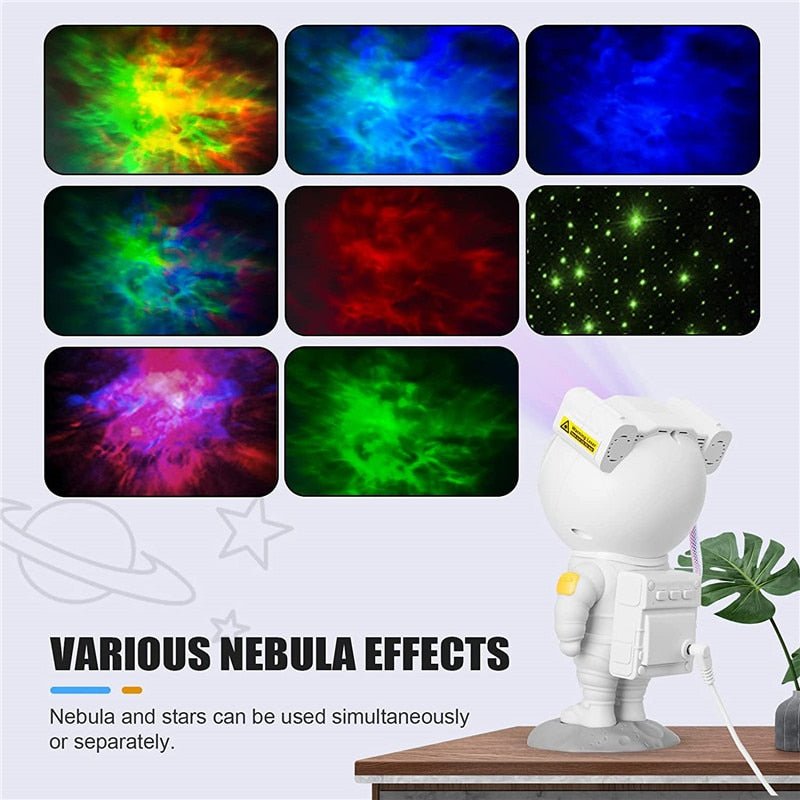 Galaxy Star Projector Night Light - Astronaut Themed Ceiling Lamp